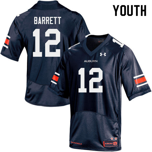 Youth #12 Devan Barrett Auburn Tigers College Football Jerseys Sale-Navy